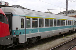 Slovenian 'EuroCity' train from Munich to Ljubljana and Zagreb