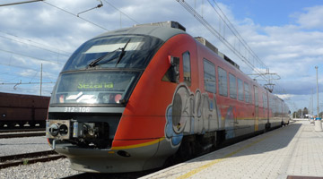 Train from Ljubljana to Sezana