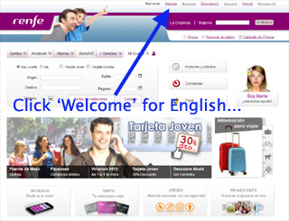 www.renfe.com home page