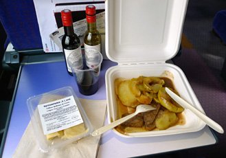 Lunch from the cafe-bar on the train to Barcelona