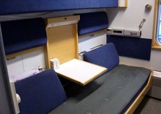 2-bed sleeper on the Stockholm to Lulea train