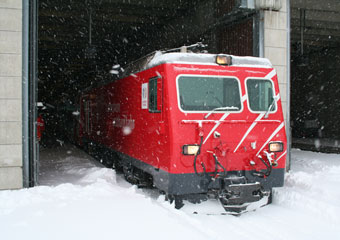 The Glacier Express about to leave Zermatt...