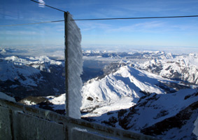 View from the Jungfraujoch observation 'sphinx'.