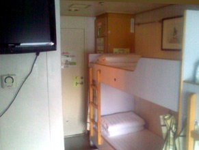 Cabin on China to Taiwan ferry