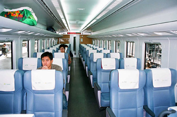 Inside a Taroko Express train, Taiwan