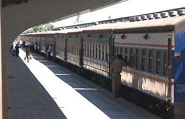 The Mukuba in the platform at Dar es Salaam station