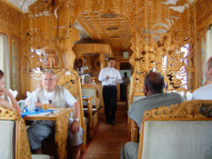 Mongolian restaurant car (photo courtesy of Tristan Wilson)