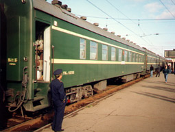 Trans-Siberian Railway:  Trans-Mongolian train number 4, from Moscow to Beijing