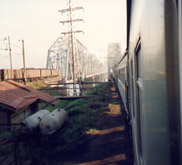 Crossing one of Siberia's major rivers