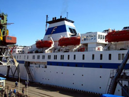 The 'Rus' ferry from Vladivostok to Japan