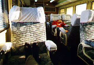 Grand Confort class on a Tunisian train from Sfax & Sousse to Tunis
