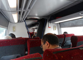 Tunisian express railcar interior