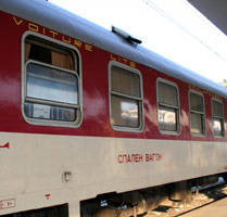 A Bulgarian sleeping-car, as used from Vienna to Sofia