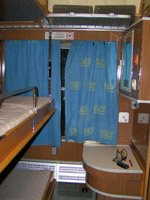 3-bed sleeper compartment, Bulgarian sleeping-car.
