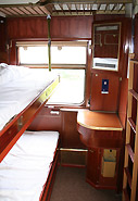 2-berth sleeper on the train from Bucharest to Istanbul