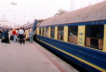 The Berlin-Odessa sleeping-car arrives in Odessa