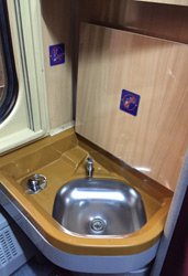 Each compartment has a washbasin