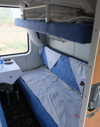 4-berth soft sleeper on the Hanoi to Nanning train
