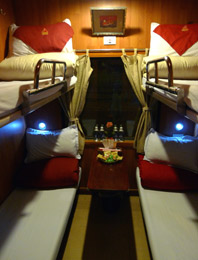 Fanxipan sleeper on train to Lao Cai