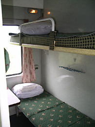 Soft class sleeper compartment - most modern type used on SE trains