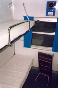 A modern air-conditioned soft class 4-berth sleeper