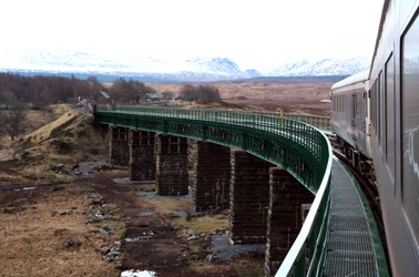 Up the West Highland Line by sleeper: Just leaving Rannoch