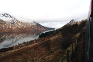 West Highland Line scenery: A view of Loch Treig