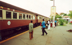 The train from Bulawayo arrives in Victoria Falls, Zimbabwe
