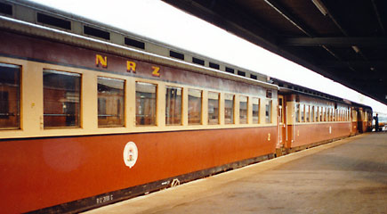 1952-built sleepers on the Bulawayo-Victoria Falls train in Zimbabwe