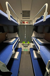 6-berth couchette on the Hamburg-Stockholm SJ night train