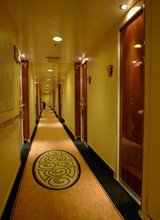 Queen mary 2:  6 deck corridor