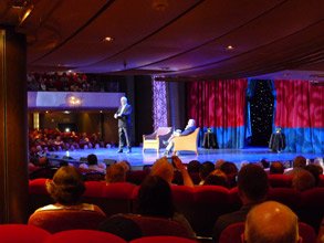 John Cleese in the Queen Mary 2's Royal Court Theatre