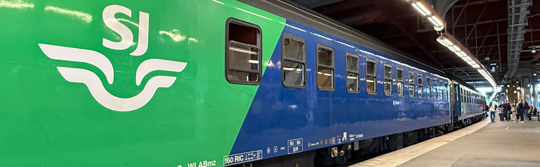 AB32 sleeping-car to Hamburg & Berlin at Stockholm Central