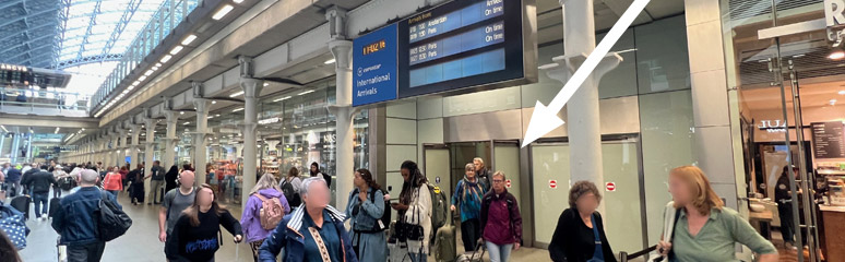 Eurostar arrivals at St Pancras