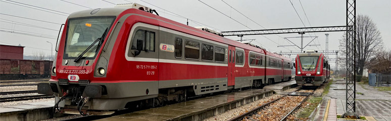 Serbian local train of the type used between Subotica and Novi Sad