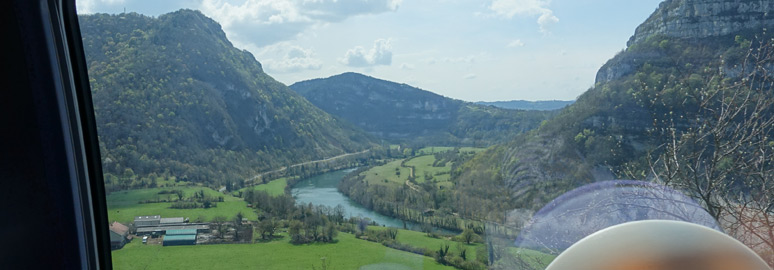 Scenery along the Haut-Bugey line, seen from the Geneva to Paris train