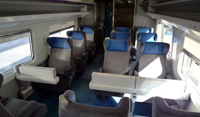 TGV 1st class seats, latest interior...