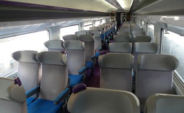 TGV 2nd class seats, latest interior...