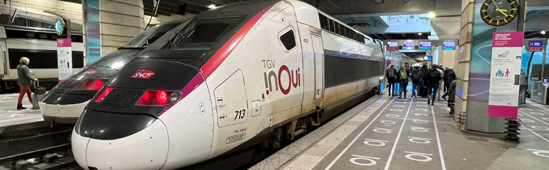TGV from Paris Gare Montparnasse to Hendaye, for the train to San Sebastian