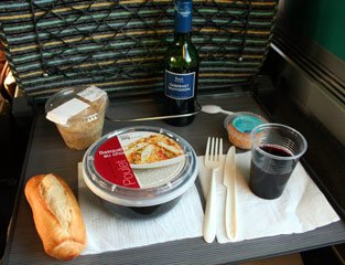 Meal bought from the TGV bar car