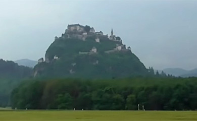 Hochosterwitz Castle, seen from the train