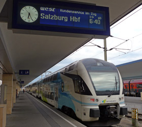Vienna to Salzburg by train