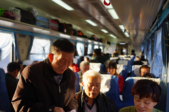 Hard seats on Hekou to Kunming train