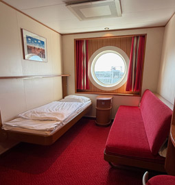 A A-class seaview cabin on the ferry from Stockholm to Tallinn