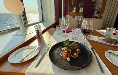 Dinner on the Stockholm-Tallinn ferry in the Chef's Restaurant