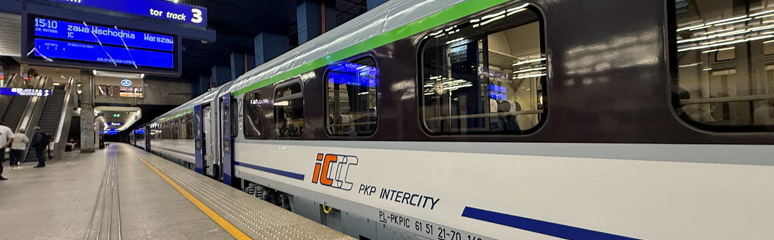 Berlin to Warsaw train at Warsaw Centralna