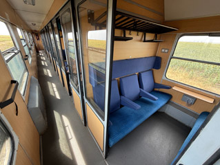 Inside the Bucharest to Sofia train