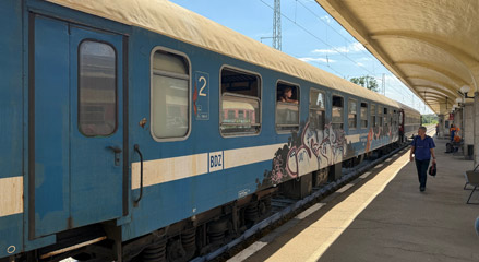 The Bucharest to Sofia train