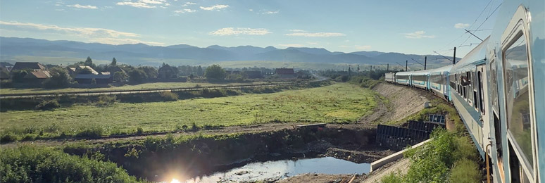 Transylvanian scenery from the Budapest-Brasov train 'Corona'