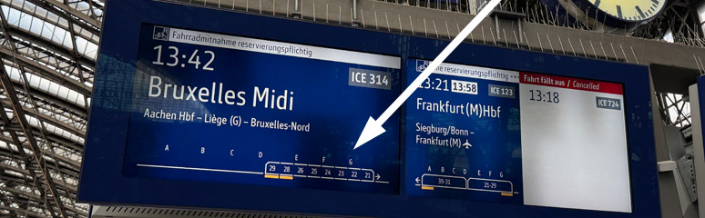 Platform departure indicator